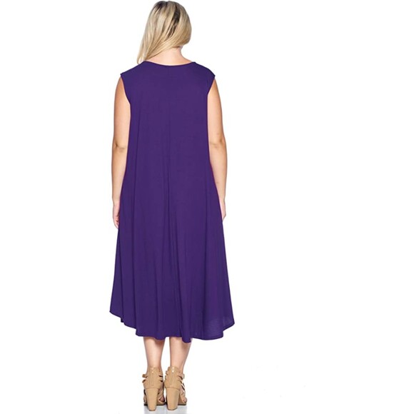 Modern Kiwi Sleeveless Loose Fit Midi Dress Sz XL - Picture 2 of 6